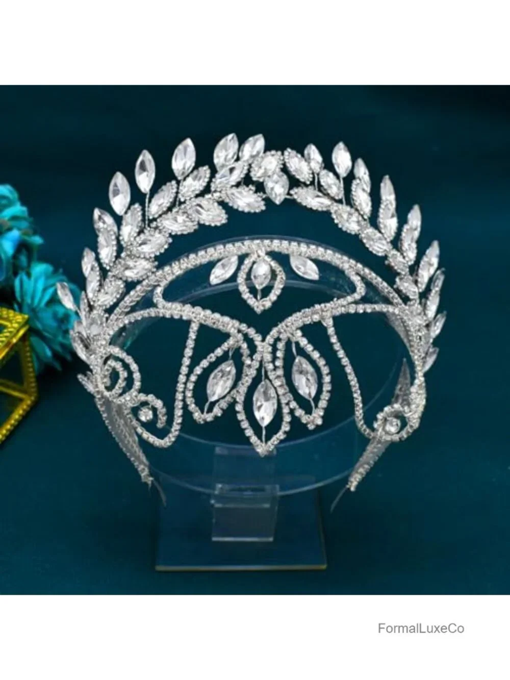 Rhinestone Bride Headband Wedding Headpiece Tiaras for Women Formal Occasions